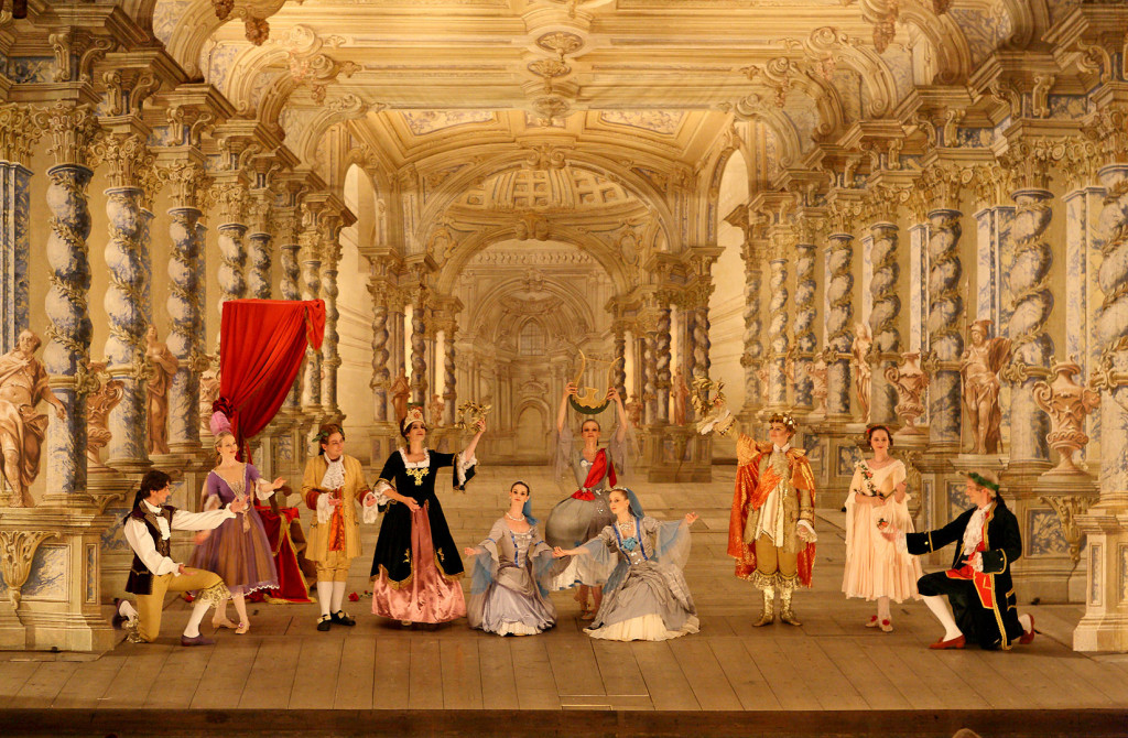 Provedení opery Terpsicore G. F. Händela v barokním divadle v Českém Krumlově (Irena Troupová, Dagmar Šašková, Ensemble Hartig, Musica Florea - M. Štryncl), (Foto: Lubor Mrázek)